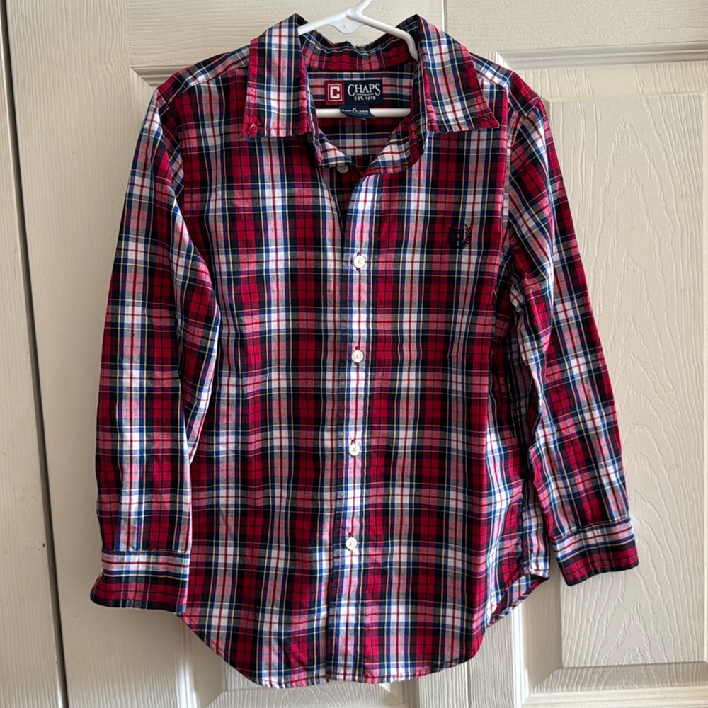 CHAPS Boys Button Down Long Sleeve Shirt